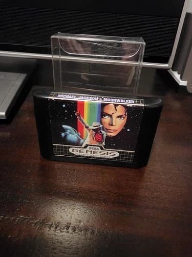 Michael Jackson's Moonwalker (Sega Genesis, Cart Only With Plastic Protector Org
