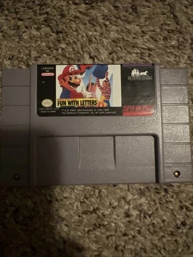 Mario's Early Years: Fun With Letters (Super Nintendo) SNES Authentic, Tested