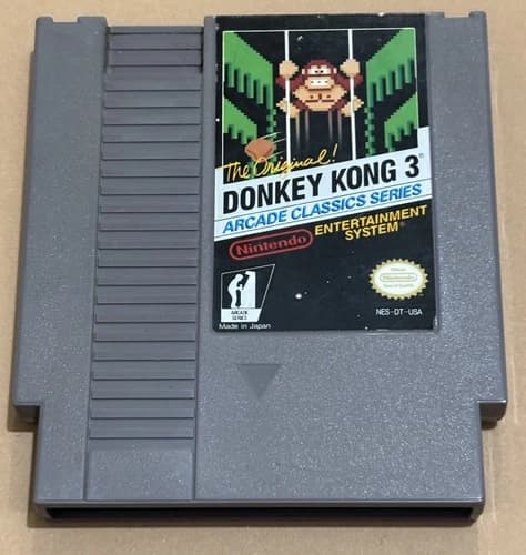 Nintendo NES Donkey Kong 3 (Cleaned, Tested & Working)