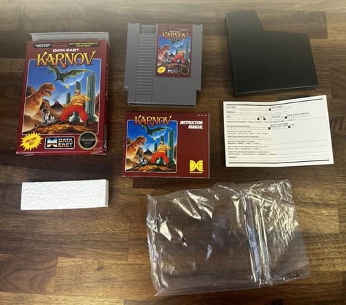 Karnov Nintendo NES 1988 Authentic Complete CIB W/ Inserts reg card