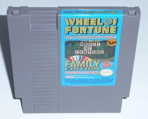 Wheel of Fortune Family Edition (Nintendo NES Authentic) Cleaned Tested Working