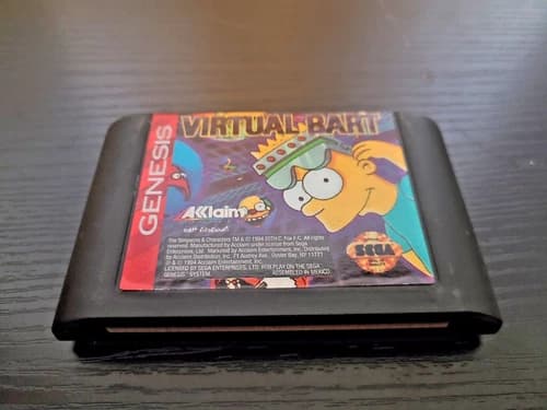 Virtual Bart (Sega Genesis) Cartridge Only Authentic Tested