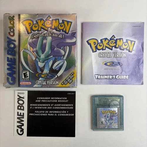 Pokemon: Crystal Version Game Boy Color, 2001 CIB Complete w Manual -New Battery