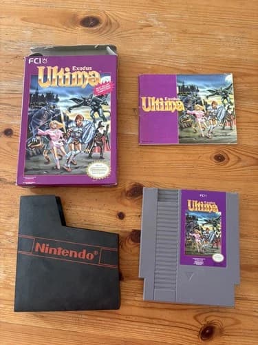 Ultima Exodus (Nintendo) NES CIB, tested, box rip
