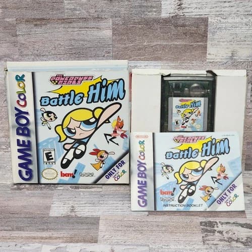 Powerpuff Girls: Battle Him Game Boy Color GBC Complete CIB Box