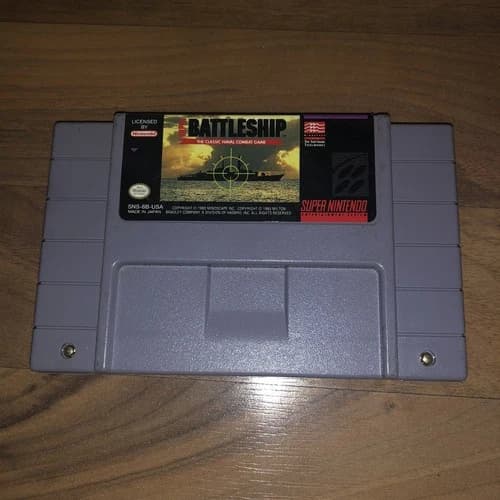 SUPER BATTLESHIP Super Nintendo Game Cartridge SNES TESTED & AUTHENTIC