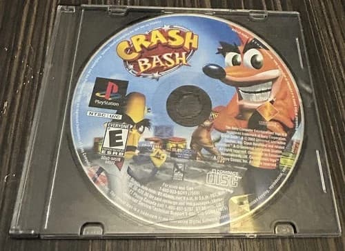 Crash Bash Bandicoot (Sony PlayStation 1, 2000) PS1 Disc Only Tested Black Label