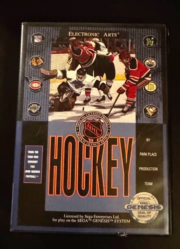 Sega Genesis EA NHL Hockey 1991 Video Game CIB Cleaned & Tested