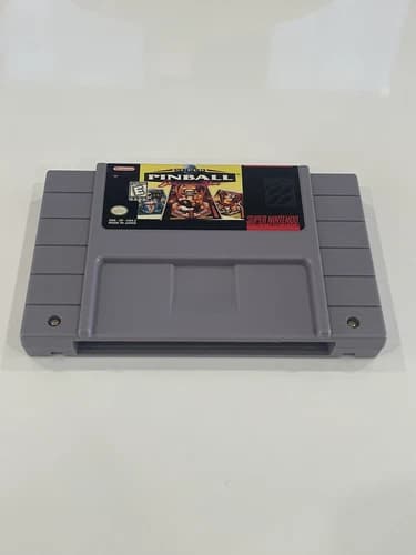 SNES Super Pinball Behind the mask (Super Nintendo 1991) Authentic - Free Ship!