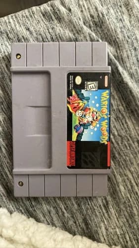 Wario's Woods SNES Super Nintendo 1994 Game Cartridge Tested Working