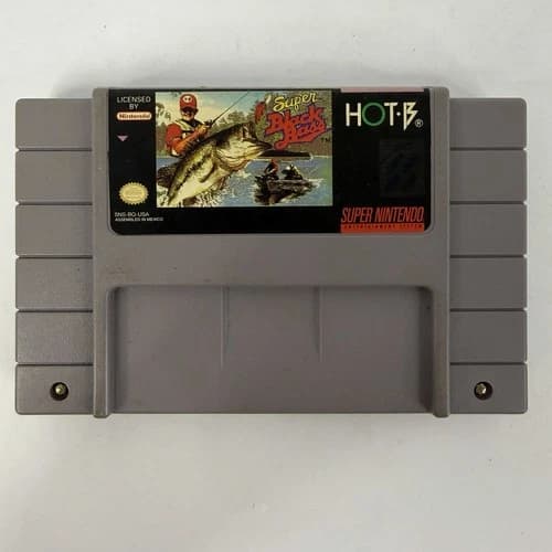 Super Black Bass Super Nintendo Entertainment System SNES Tested Cleaned