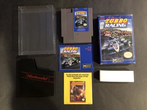 al unser jr turbo racing nes CIB With Box Protector