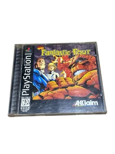 Fantastic Four Sony PlayStation 1 PS1 Complete Game Case Manual W/Reg Card