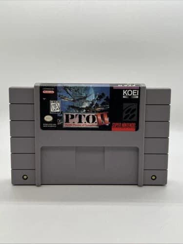 PTO II Pacific Theater of Operations 2 Super Nintendo SNES Cart Only. FAST SHIP!