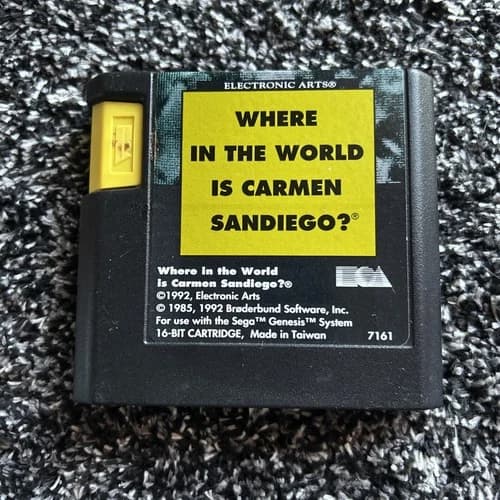 Where in the World is Carmen Sandiego? (Sega Genesis, 1992) - Cartridge Only