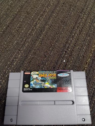 Super Baseball Simulator 1000 - SNES - Super Nintendo Cartridge *tested*