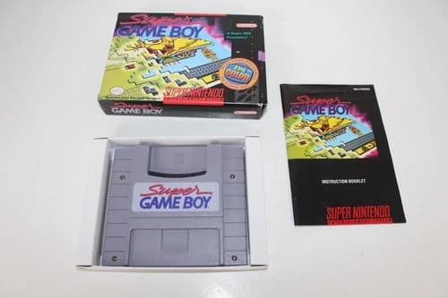 Super Game Boy SNES Box Manual Insert Nintendo Play GB Games on Super NES