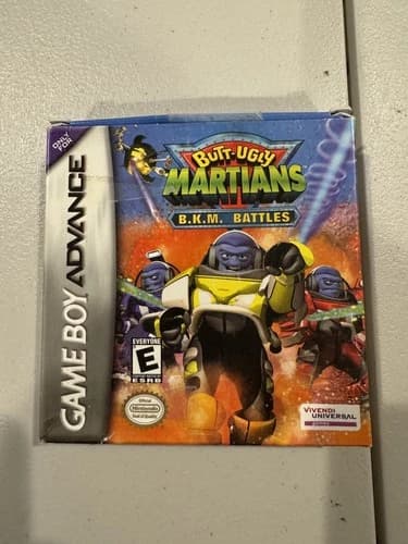 GBA Butt-Ugly Martians B.K.M. Battles Nintendo Gameboy Advance COMPLETE TESTED