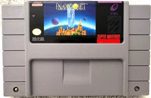 Vintage 1992 Paladin's Quest Super Nintendo Game Cartridge - EXCELLENT