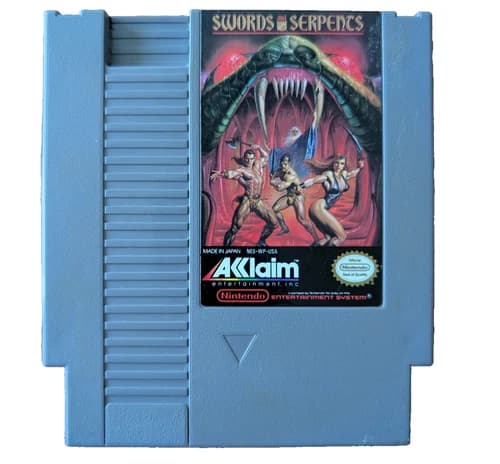 NES Nintendo Swords and Serpents Acclaim Video Game 1990 Authentic Clean Tested