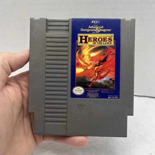 Advanced Dungeons & Dragons Heroes of the Lance Nintendo NES Authentic