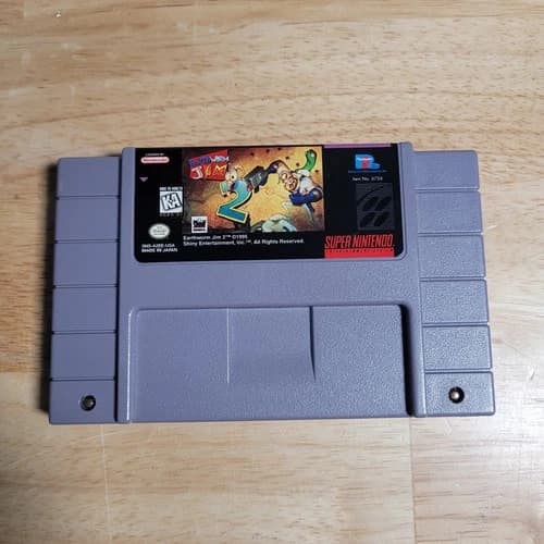 Earthworm Jim 2 SNES Super Nintendo Entertainment System, 1994 - Tested