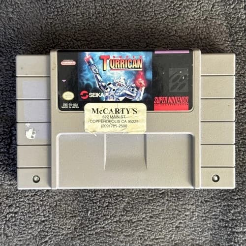 Super Turrican Super Nintendo Entertainment SNES Authentic (Cart Only) - Tested