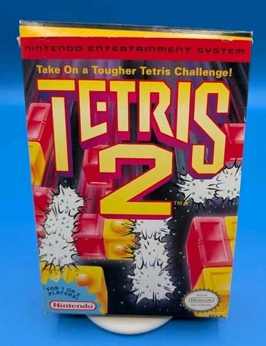 Tetris 2 NES Nintendo Puzzle Game Complete CIB Authentic Box Manual See Photos