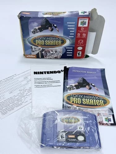 Tony Hawk's Pro Skater Nintendo 64 (N64) CIB Complete In Box (1999) TESTED