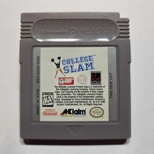 College Slam Gameboy GB Game (1996, Acclaim Entertainment) Cleaned And Tested