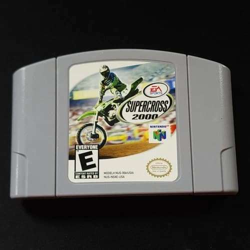 Nintendo 64 Supercross 2000 (N64, 1999) Authentic Cartridge Only Tested Works