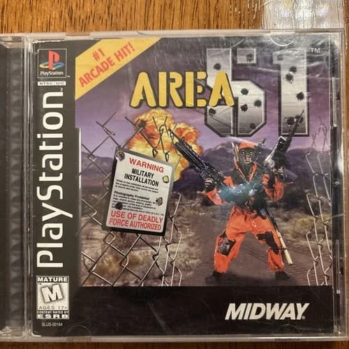 AREA 51 Black Label (Sony PlayStation) PS1 Complete CIB