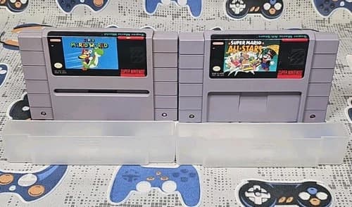 Super Mario World & All Stars (SUPER NINTENDO, SNES) 2-PACK CLEANED & TESTED VG