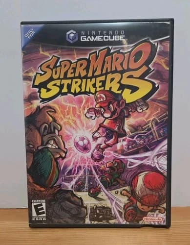 Super Mario Strikers (Nintendo GameCube, 2005) CIB Case Manual Game Disc