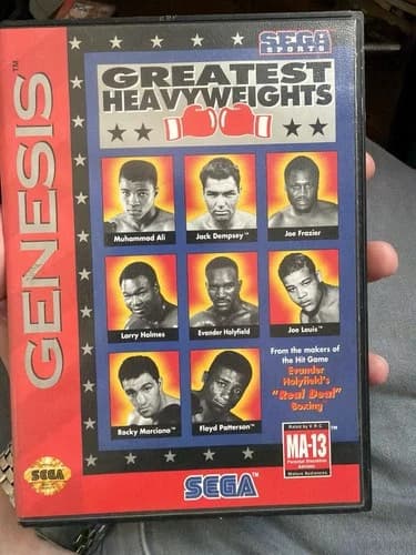 Boxing Greatest Heavyweights Sega Genesis Game CIB Complete In Box Rare Gem
