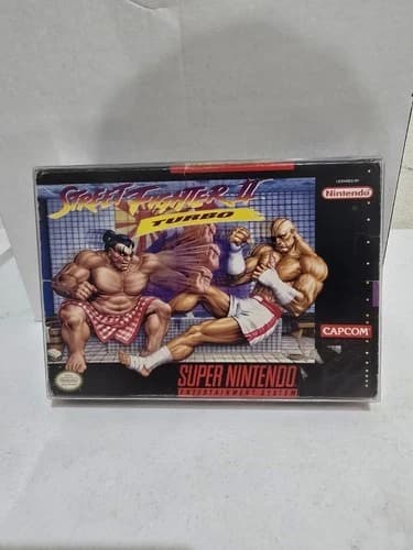 Street Fighter II Turbo (Super Nintendo SNES) CIB COMPLETE IN BOX TESTED WORKING