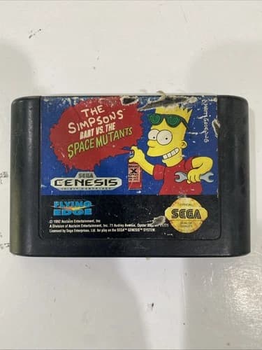 The Simpsons: Bart vs. The Space Mutants Sega Genesis Cartridge Only Works!