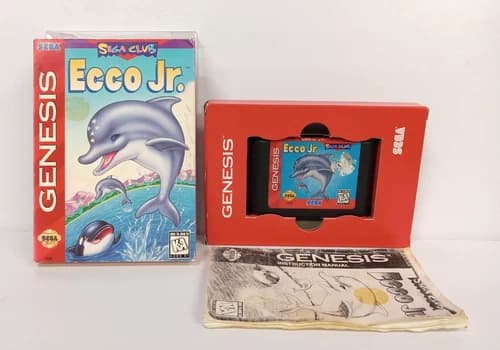 Ecco Jr. (Sega Genesis, 1995) - CIB Complete in Box, *Manual/Box COND*