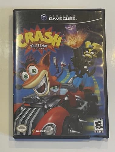 Crash: Tag Team Racing (Nintendo GameCube, 2005) Complete CIB Tested Cleaned