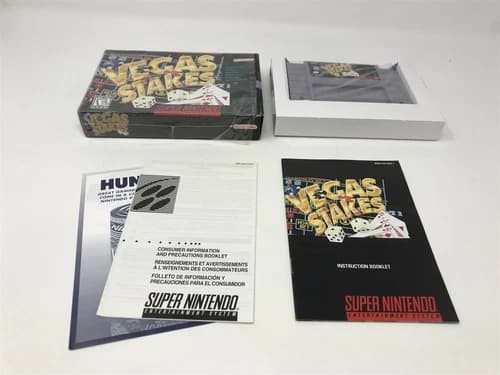 Vegas Stakes - Super Nintendo SNES - 100% Complete in box - CIB