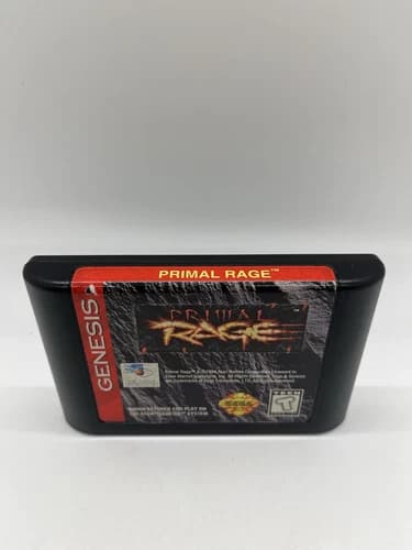 Primal Rage Sega Genesis Video Game Cartridge Tested