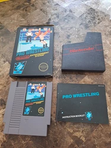 Pro Wrestling Nintendo NES Black Box Complete CIB - Rev A - Authentic FREE SHIP
