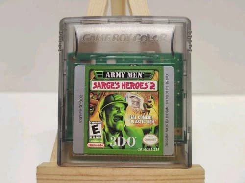 Army Men Sarges Heroes 2 Nintendo Gameboy Color GBC Tested Authentic Cartridge