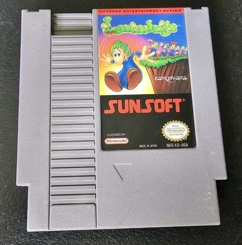 Lemmings Nintendo NES Authentic Cartridge - Tested & Works