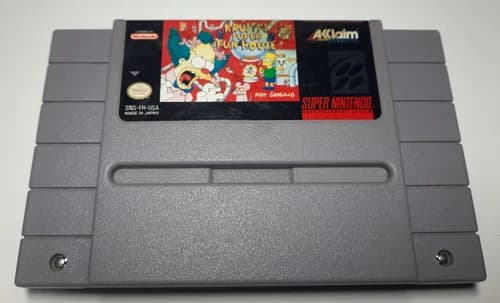 Krusty's Super Fun House (Super Nintendo) Authentic, Tested, Working!