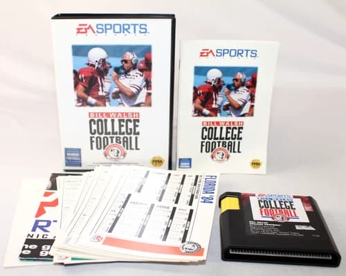 Bill Walsh College Football Sega Genesis Complete CIB! Very Nice w/ ALL INSERTS!