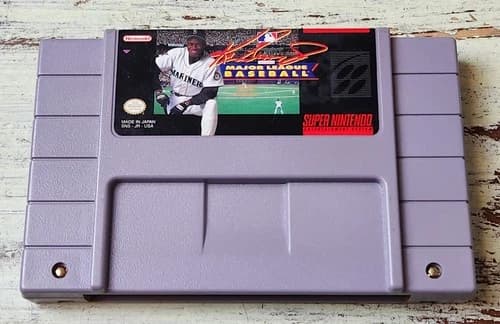 Ken Griffey Jr. Presents Major League Baseball SNES Tested Authentic USA Cart