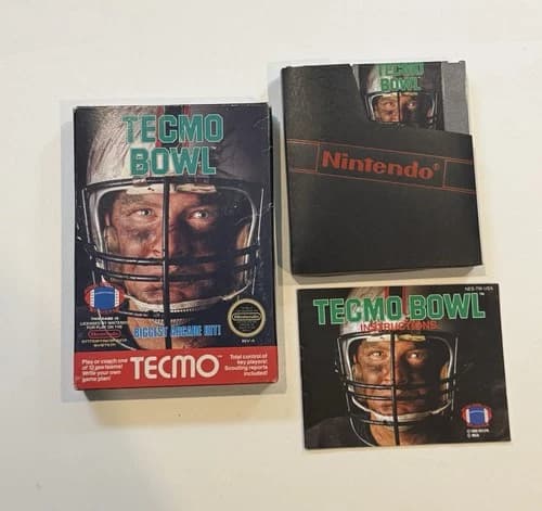 Tecmo Bowl (Nintendo NES, 1989) CIB Complete W Manual