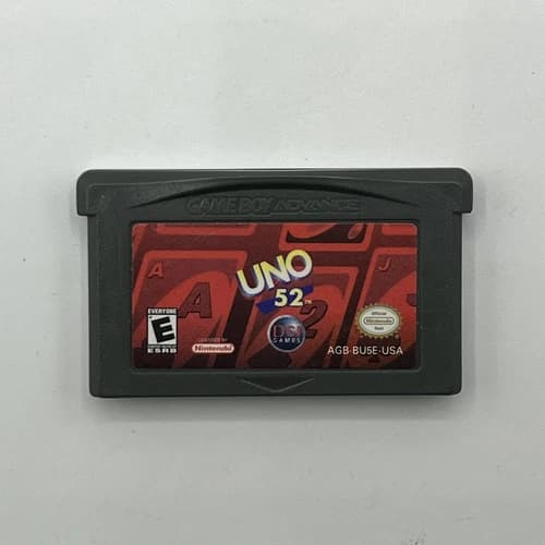 Nintendo Game Boy Advance Uno 52 Authentic Tested & Working Official GBA 2006