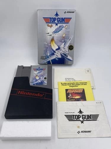 Top Gun Nintendo Entertainment System NES Complete in Box CIB-Great Condition!